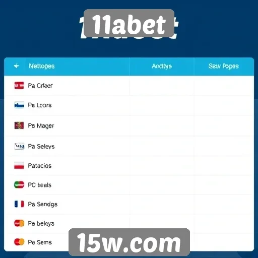 Métodos de pagamento disponíveis no 11abet